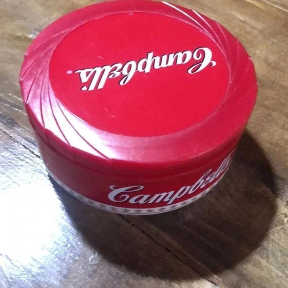 Vintage Campbells Soup Red Plastic Container‎ Storage Jar Collectible